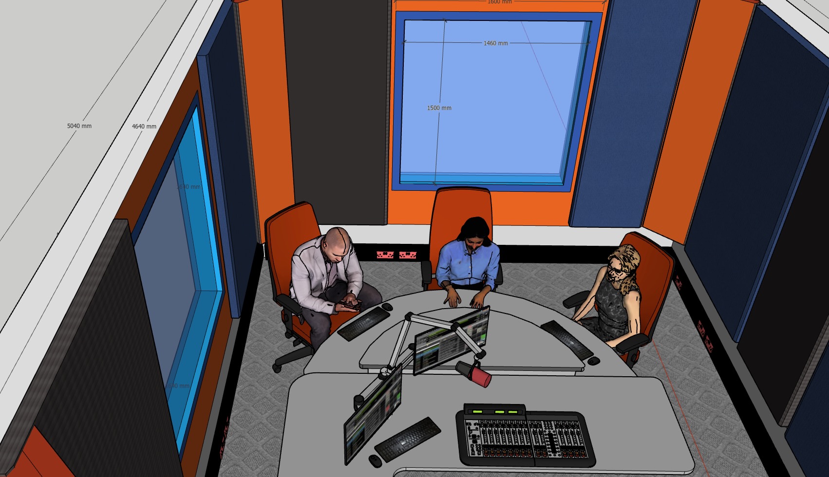 Design plans for the Maluti FM AutoCAD 3D sketch